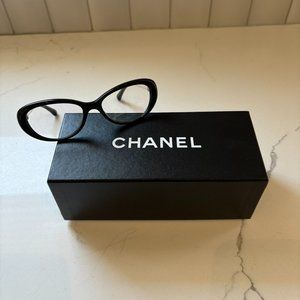 Chanel Black Polished Eyeglasses Frames 3275 501